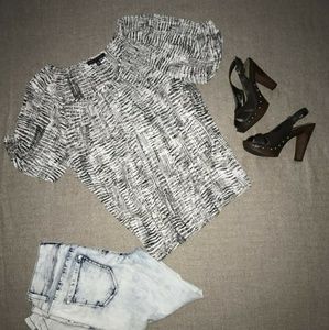 Sara Michelle XL Brown/Cream shirt